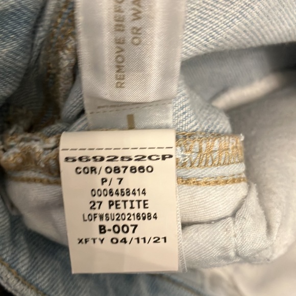 LOFT High-Rise Light Wash Distressed Skinny Jean Size 27P - Picture 6 of 9